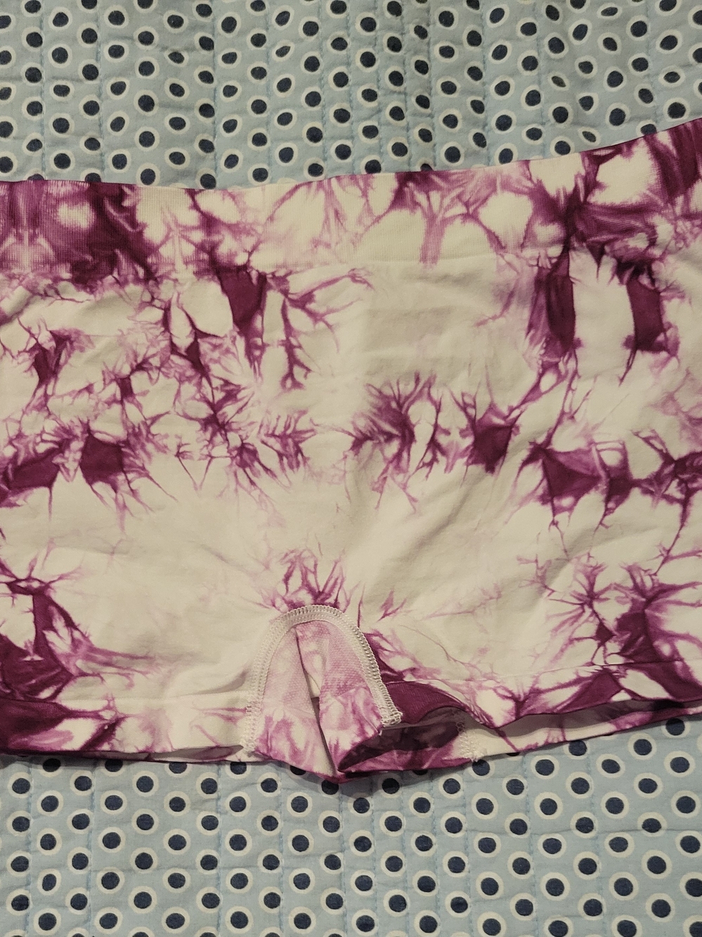 Women's Tie-Dye Boy Shorts - Purple/White